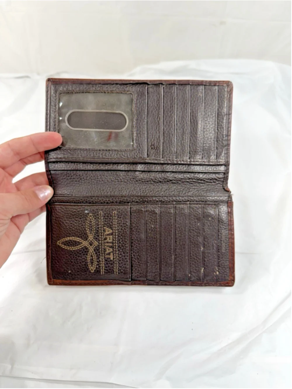 ARIAT Men's Basket Weave Sunburst Rodeo Wallet
